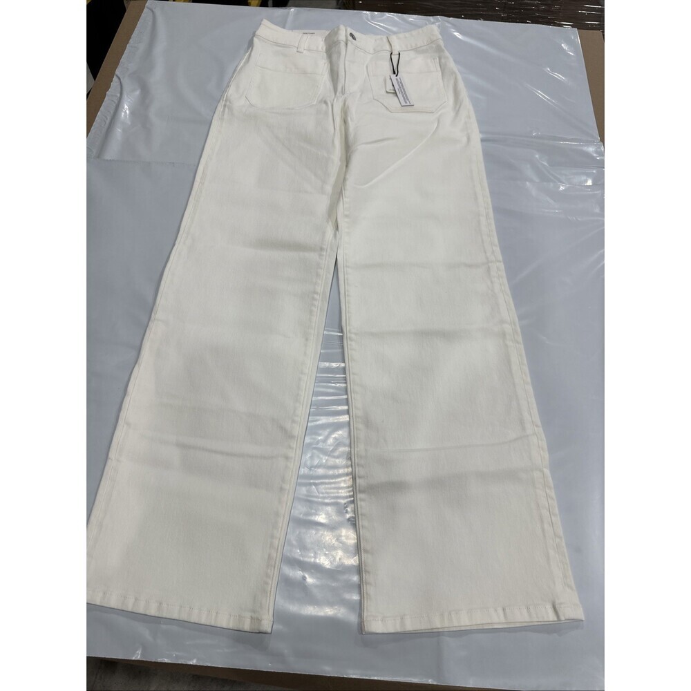 Sanctuary Jeans Women's 30 White Denim Light Wash Baggy Wide Leg Retro CEB054